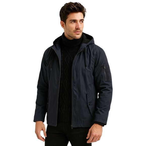 Calvin Klein Other - Calvin Klein Jacket Mens L Navy Hooded Full Zip Insulated Lightweight Casual